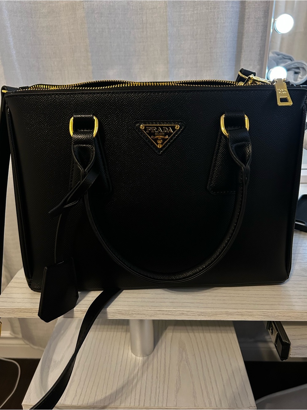 Sac Prada Galleria Medium en Cuir Saffiano Noir